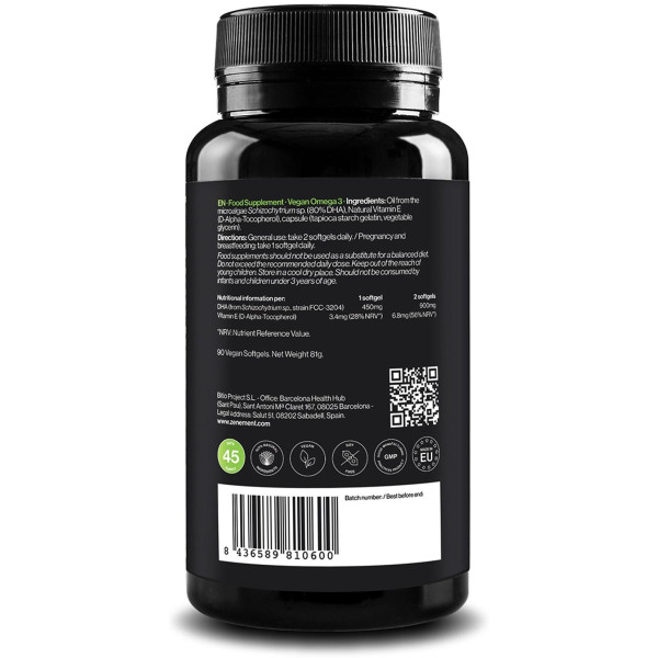 Zenement Omega 3 Vegano 80% Dha 90 Caps