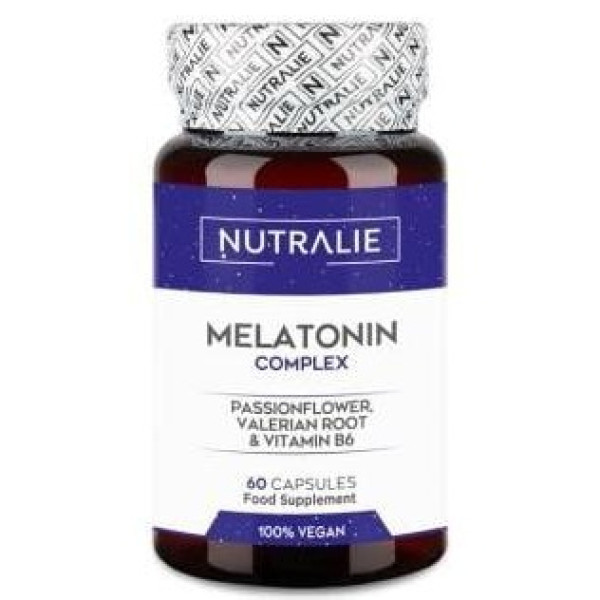 Nutralie Melatonina Complex Con Pasiflora + Raíz Valeriana + B6 60Caps