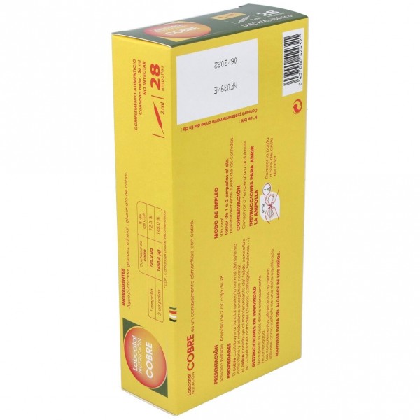 Labcatal 4 Cobre Ampollas, 28 X 2 Ml