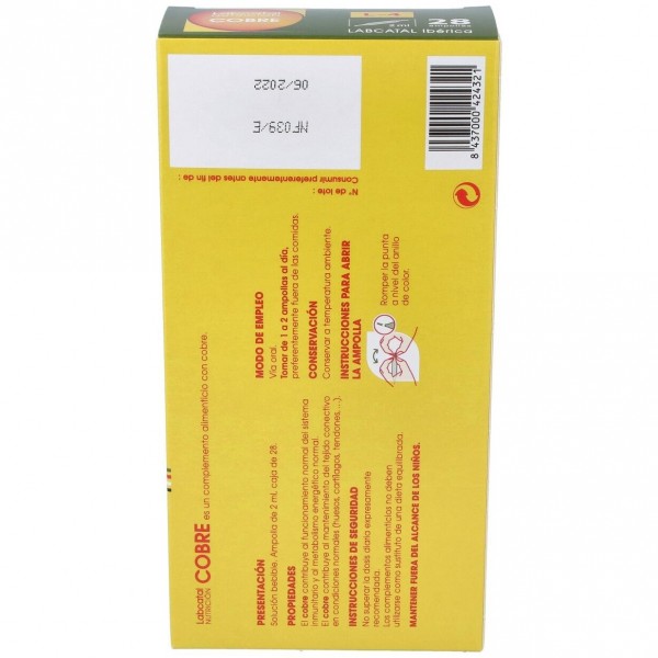 Labcatal 4 Cobre Ampollas, 28 X 2 Ml