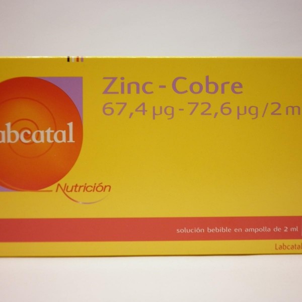 Labcatal Nutrición Zinc Cobre, 28 Ampollas X 2 Ml