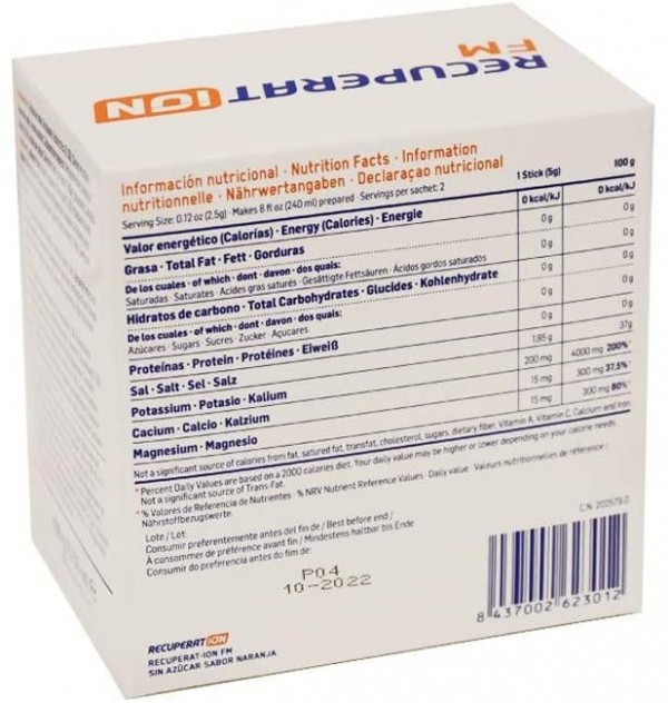 Recuperat-Ion Fm Sin Azucar Sabor Naranja (20 Sobres)