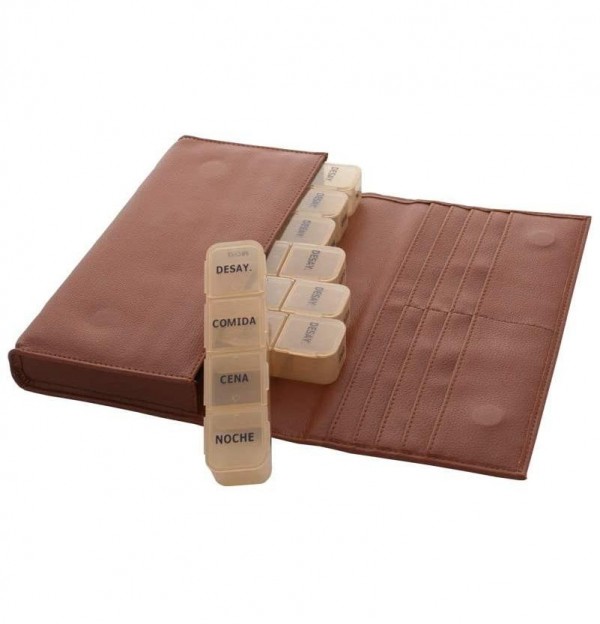 Pastillero Semanal - Ag - 4 Organizador De Medicamentos (Semanal 4T Diaria Gde En Agenda Luxe)