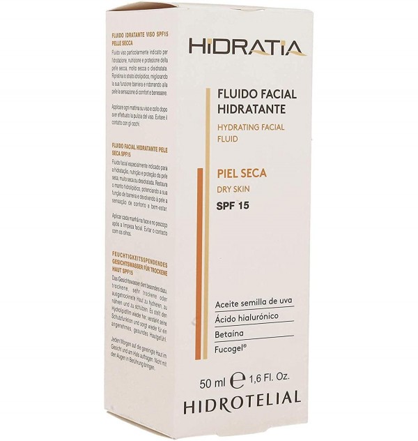 Hidrotelial Hidratia Piel Seca Y Atopica - Fluido Facial Hidratante (1 Envase 50 Ml)