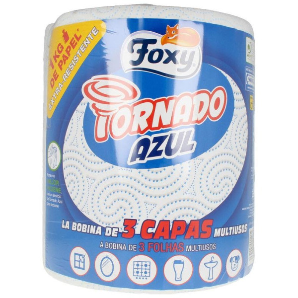 Foxy Tornado Azul Bobina 3 Capas Multiusos 1Kg
