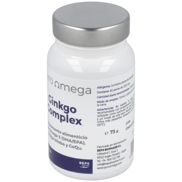 Puro Omega Ginkgo Complex Dha/Epa Q10 60Perlas