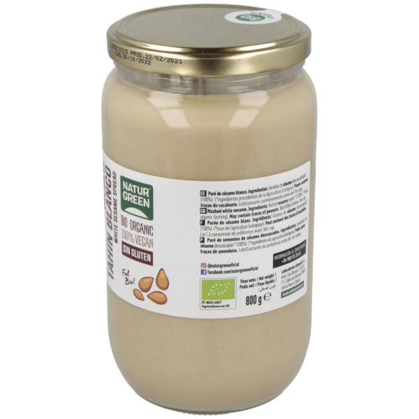 Naturgreen Tahín Ecológico De Sésamo 800 G