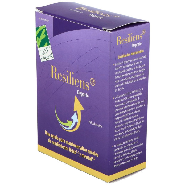 100% Natural Resiliens Deporte 60 Cápsulas