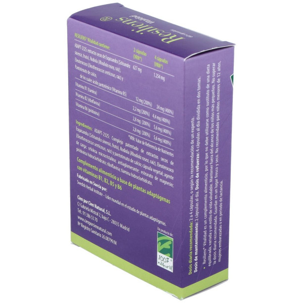 100% Natural Resiliens Vitalidad 60 Cápsulas