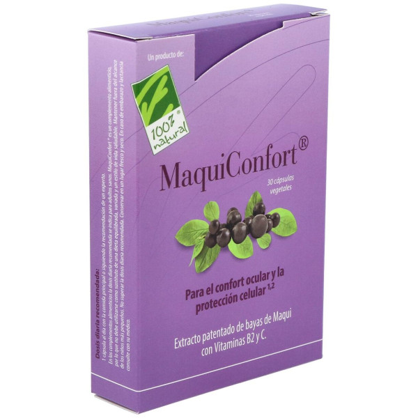 100% Natural Maquiconfort 30 Cápsulas Vegetales