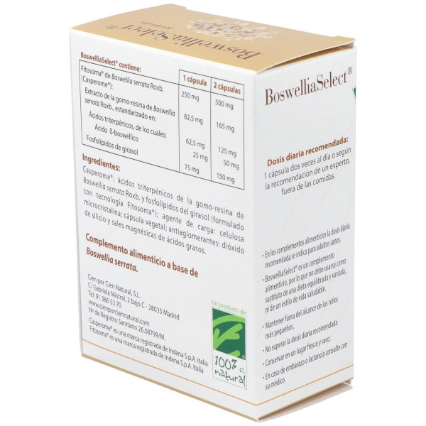 100% Natural Boswellia Select 60Cáps