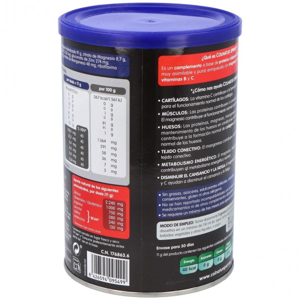 Colnatur Sport Colágeno Natural Sabor Neutro, 330 G