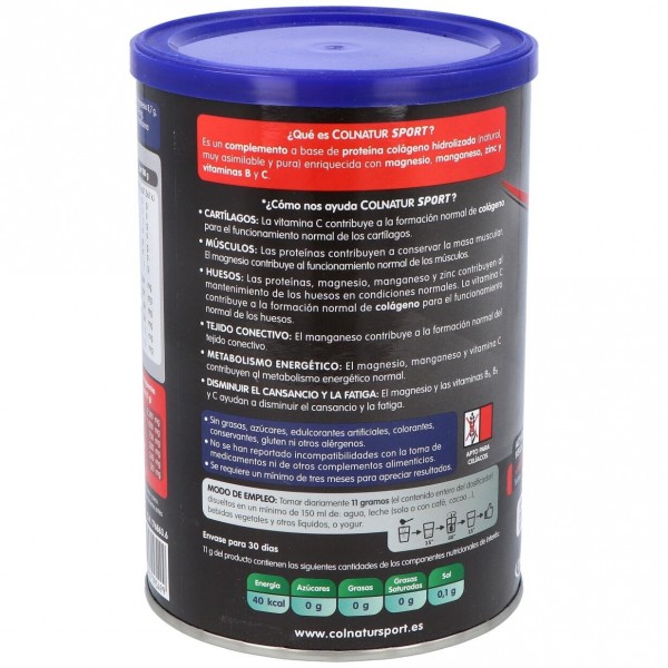 Colnatur Sport Colágeno Natural Sabor Neutro, 330 G