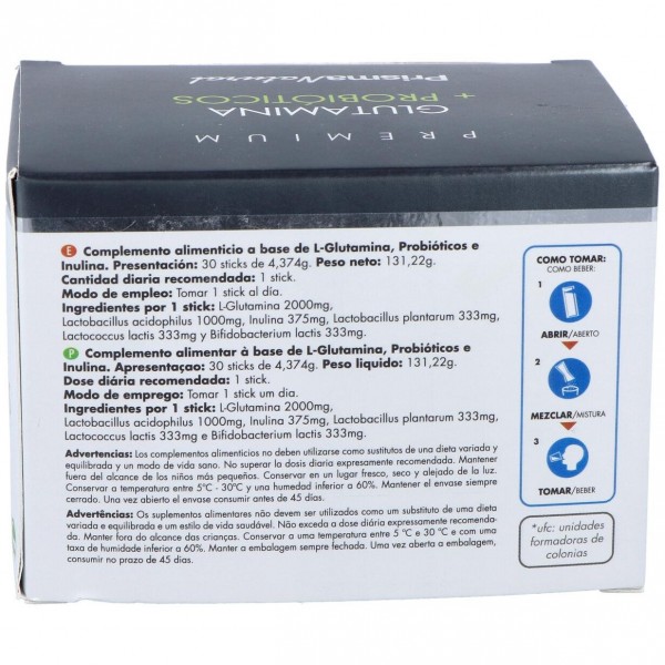 Prisma Natural Glutamina + Probióticos 30 Sticks