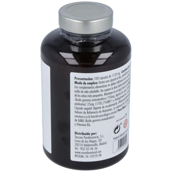 Mundo Natural Gabasor 750 Mg Con B6 100 Cap