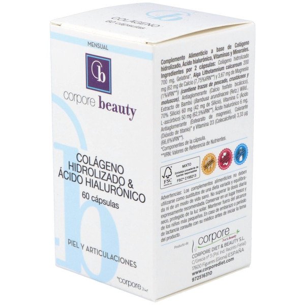 Corpore Beauty Colageno Hidrolizado+Ac Hialur. 60C
