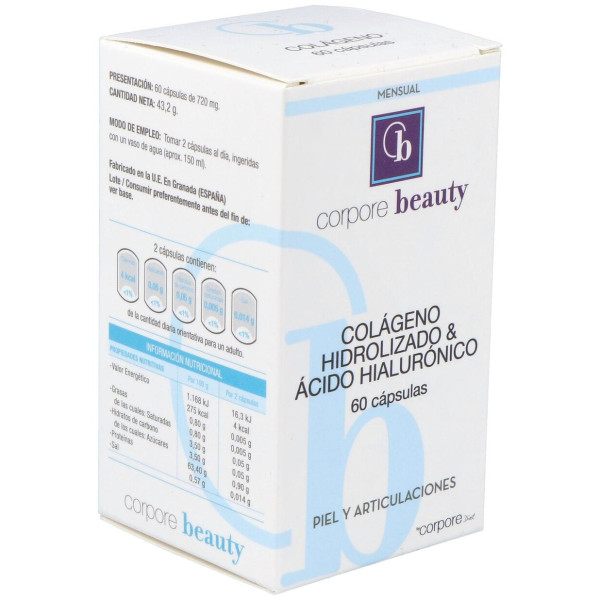 Corpore Beauty Colageno Hidrolizado+Ac Hialur. 60C