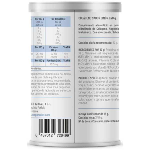 Corpore Basics Colagen Pro Colagen+Mg+Vit C 240Gr.