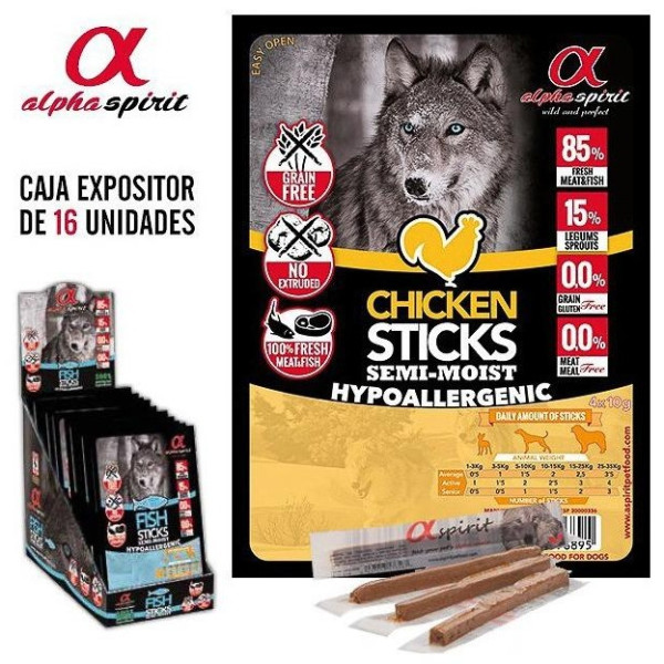 Alpha Spirit Ristra De Barritas Pollo 16U 4X10G
