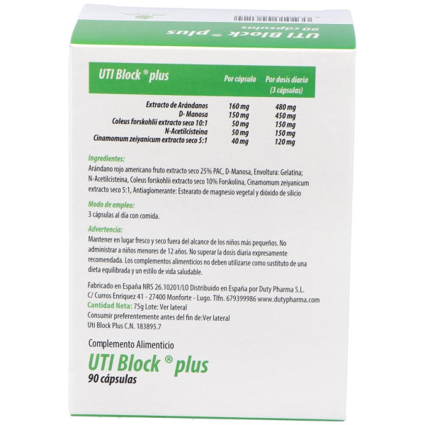 Margan Complemento Alimenticio Uti Block Plus 90 Caps