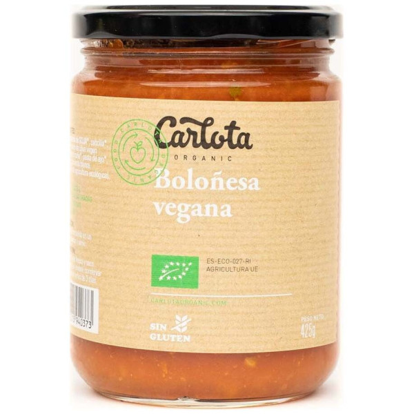 Carlota Organic Boloñesa Vegana 425G
