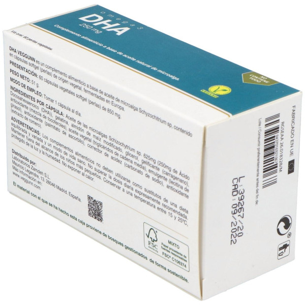 Veggunn Omega 3 De Aceite De Microalga 60 Perlas