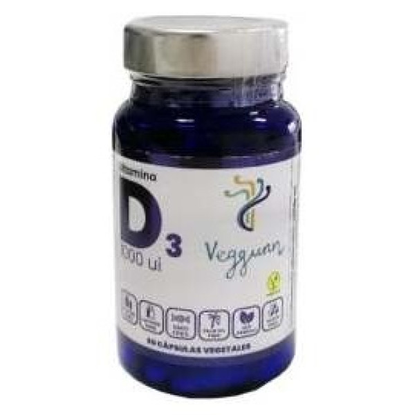 Veggunn Vitamina D3 1000Ui 60 Cápsulas