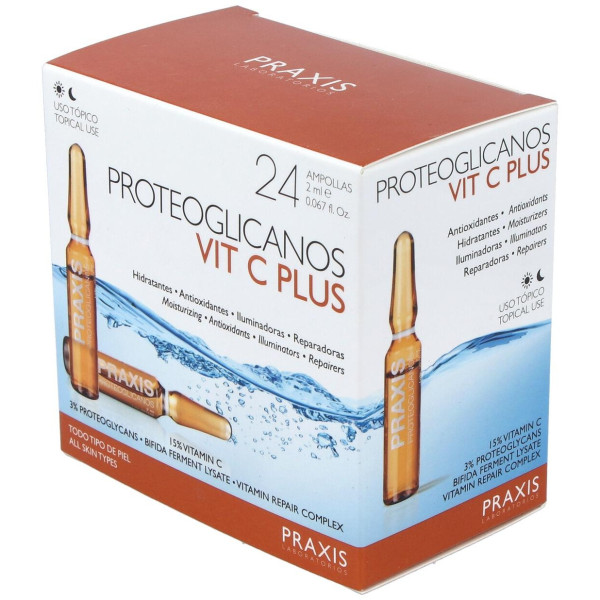 Praxis Proteoglicanos Vit C Plus 24 Ampollas