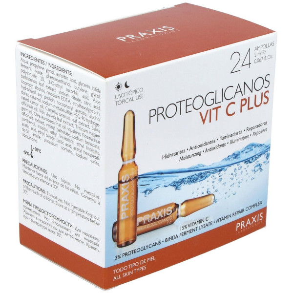 Praxis Proteoglicanos Vit C Plus 24 Ampollas