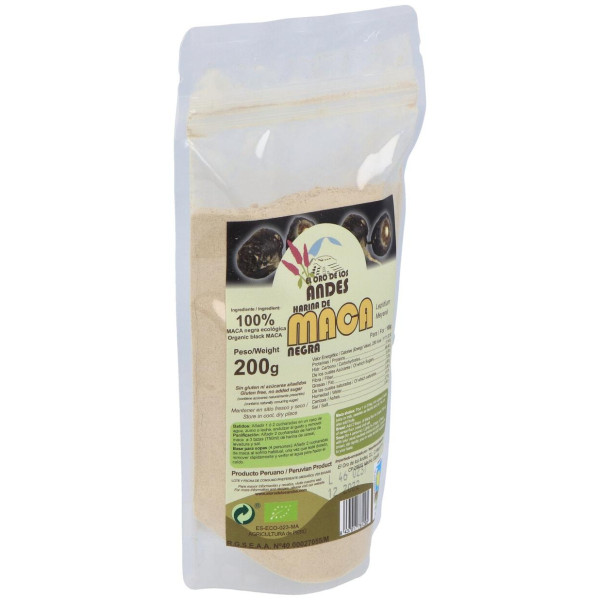 El Oro De Los Andes Harina De Maca Negra 100% 200G