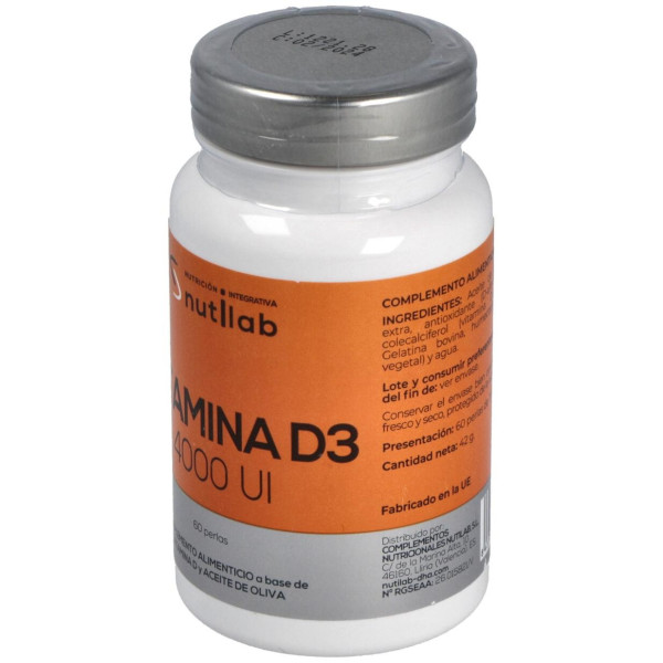 Nutilab Vitamina D3 60 Perlas 4000Ui