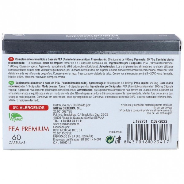 Pea Premium 60 Caps Prisma Natural.