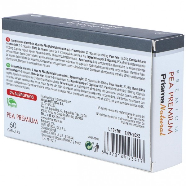 Pea Premium 60 Caps Prisma Natural.