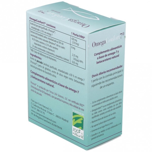 100% Natural Omega Confort 7 60 Perlas