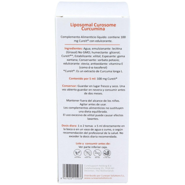 Curesupport Liposomal Curosome Cureit Curcumin 250Ml