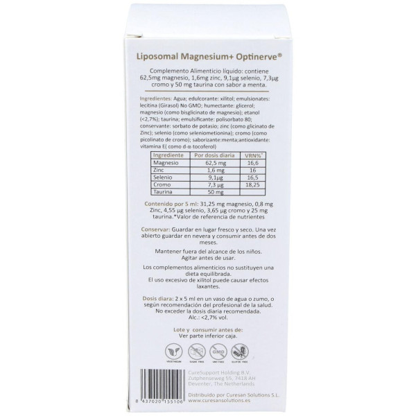 Liposomal Magnesium Optinerve 250Ml.