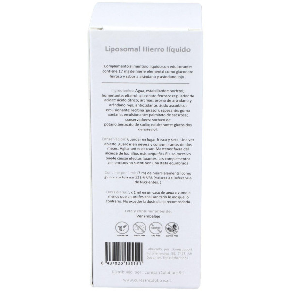 Curesupport Liposomal Hierro 60Ml