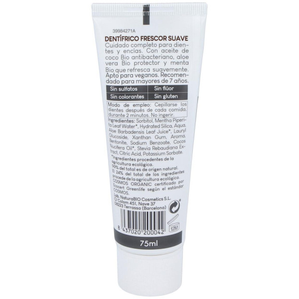 Naturabio Cosmetics Dentifrico Frescor Suave 75Ml