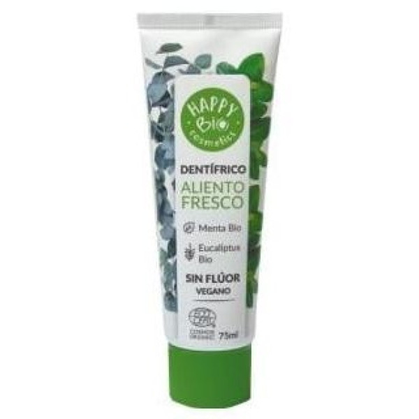 Happy Bio Cosmetics Dentifrico Aliento Fresco Menta Sin Fluor 75Ml