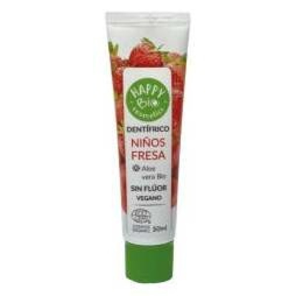 Happy Bio Cosmetics Dentifrico Niños Fresa Sin Fluor 50Ml