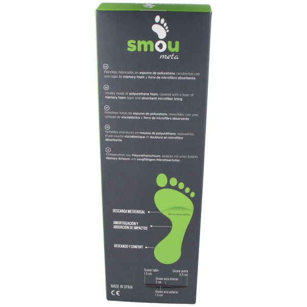Smou Meta Plantilla Con Descarga Metatarsal 39/40 1 Par