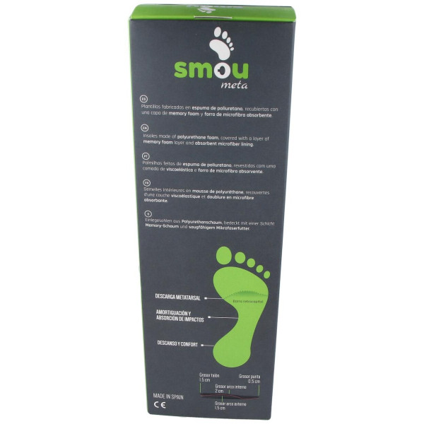 Smou Meta Metatarsalgia Amortiguación Y Confort Talla 43-44 1 Par