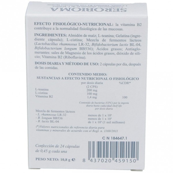 Bromatech Serobioma Con Probióticos Y Prebióticos En Cápsulas.