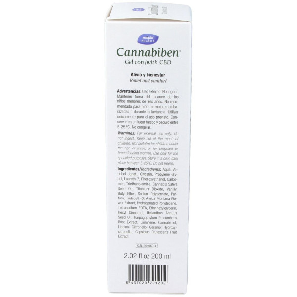 Cannabiben Gel Con Cbd 200Ml.