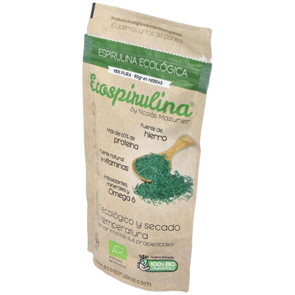 Ecospirulina Espirulina Pura En Hebras 80G