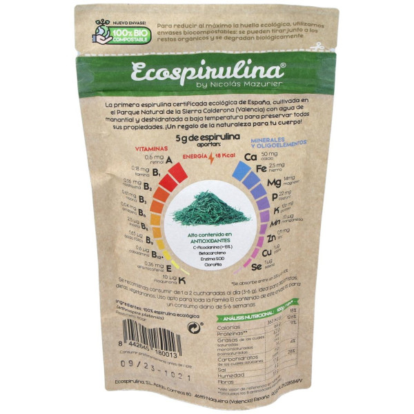 Ecospirulina Espirulina Pura En Hebras 80G