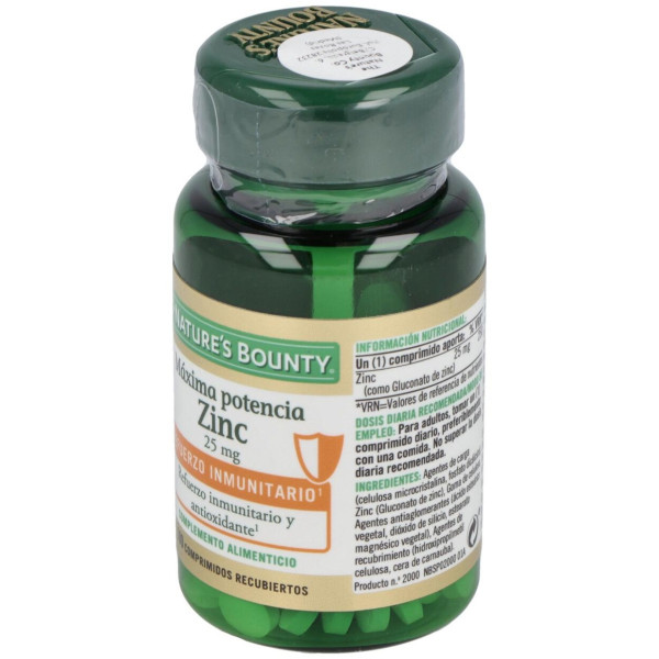 Zinc 25 Mg 100 Comprimidos Recubiertos