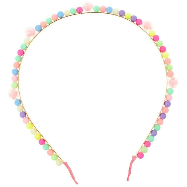 Diadema Metal Con Bolitas De Colores 13 X 15, 5 Cm 1 U