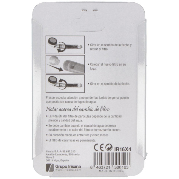Filtros Ecoducha Blister 4Unid.