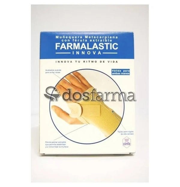 Muñequera Metacarpiana - Farmalastic Innova Ferula (1 Unidad Talla Mediana)